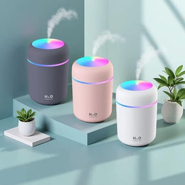 Aroma Diffuser for Home Portable Portable Ultrasonic Portable 230ml Tank Mini USB Type C Wire Perfume Diffuser Humidifier Essential Oil Diffuser 7 Assorted Colors LED Light