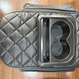 Leather Arm Rest with Cupholder