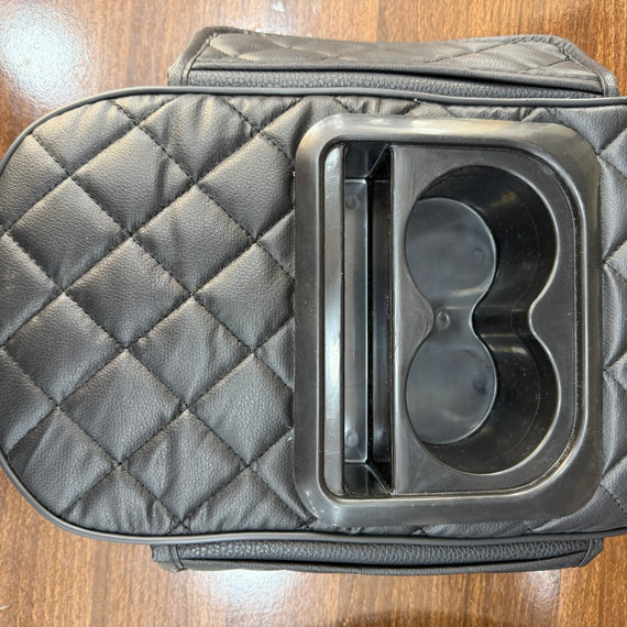 Leather Arm Rest with Cupholder